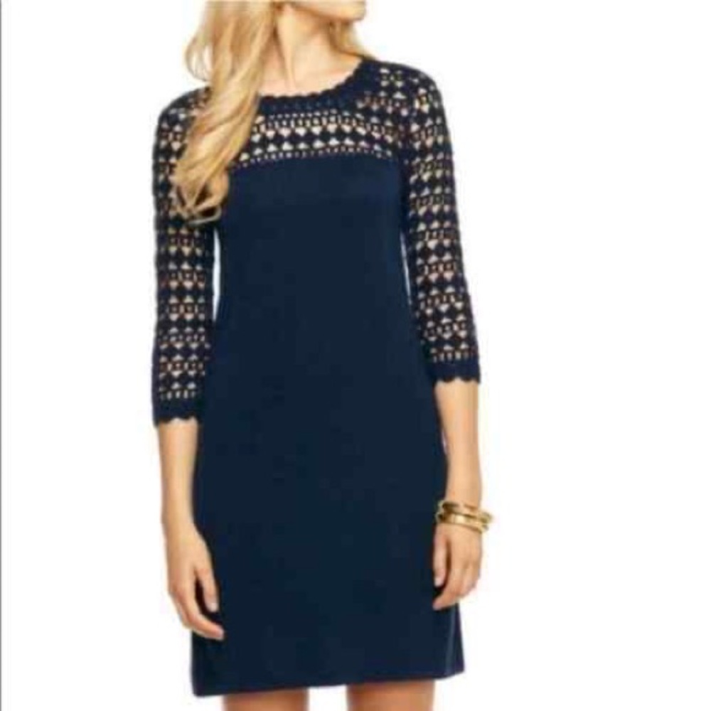 Lily Pulitzer Kariana Crochet Sweater Dress Small